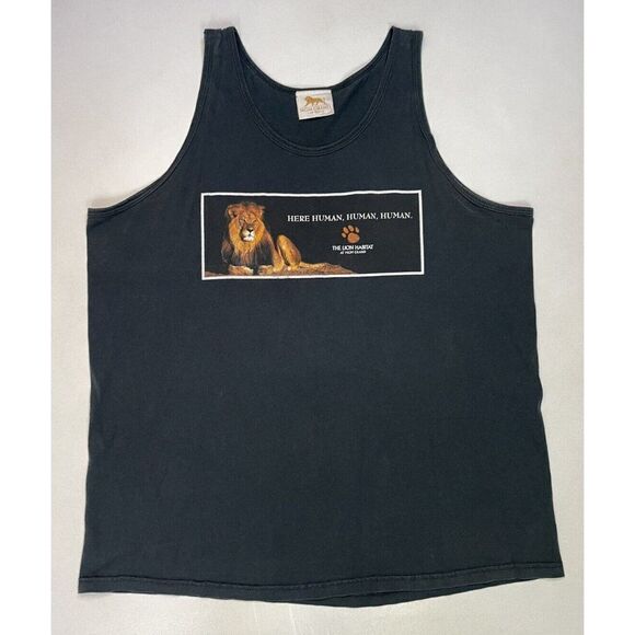 VINTAGE MGM Grand Las Vegas The Lion Habitat T-shirt Men XXL Black 90s - Picture 1 of 5